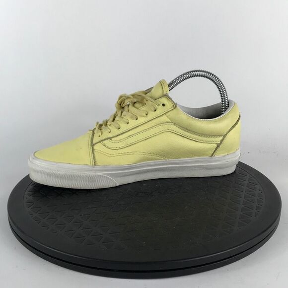 Vans Old Skool Yellow Leather Casual Skate Shoes Women’s Size 8 - Picture 9 of 12